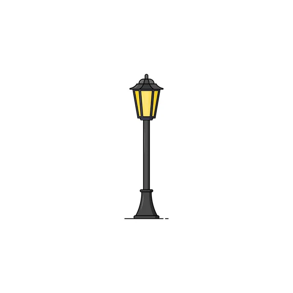 Izolovaná Vektorová Grafika Zahradní Lampy — Stockový vektor