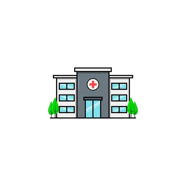 Edifício Hospitalar Gráficos Vetoriais Isolados —  Vetores de Stock