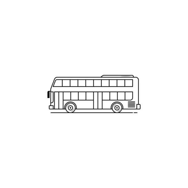 Dubbel Decker Stad Buss Ikon Vektor Grafik — Stock vektor
