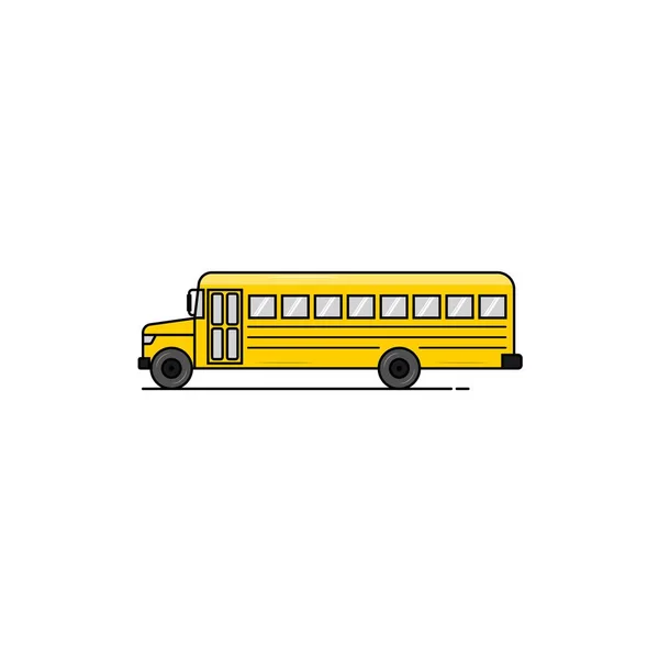 School Bus Isolated Vector Graphics — Stock Vector