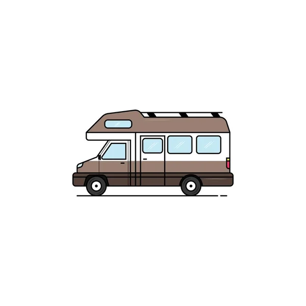 Camper Van Ізольована Векторна Графіка — стоковий вектор