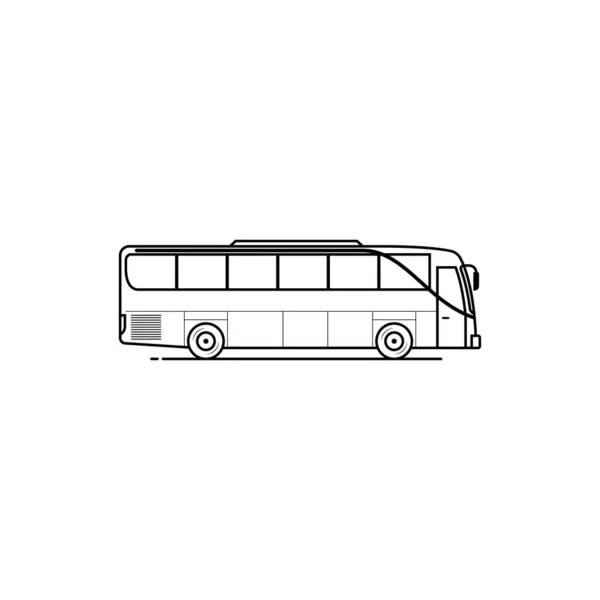 Intercity Bus Icona Grafica Vettoriale — Vettoriale Stock