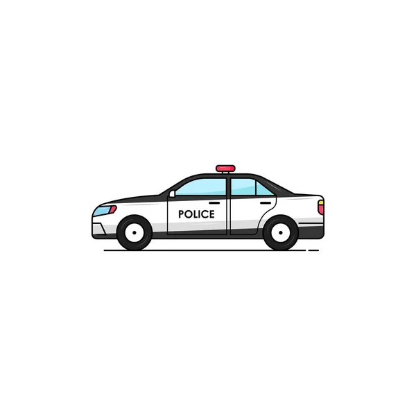 Policejní Auto Izolované Vektorové Grafiky — Stockový vektor