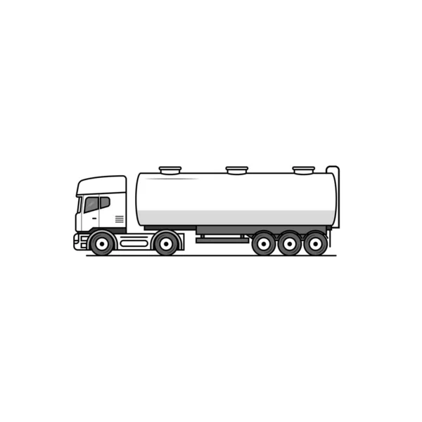 Tanker Teherautó Izolált Vektor Grafika — Stock Vector