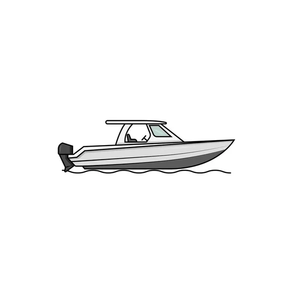 Hastighet Båt Isolerad Vektor Grafik — Stock vektor