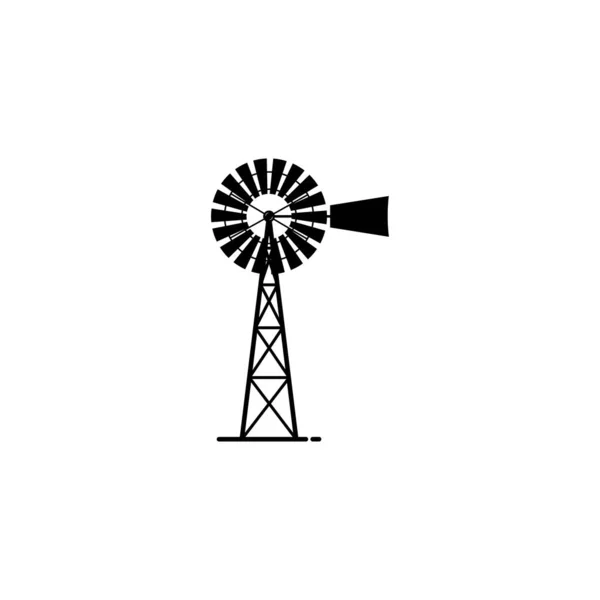 古い風車のアイコンベクトルグラフィックス — ストックベクタ