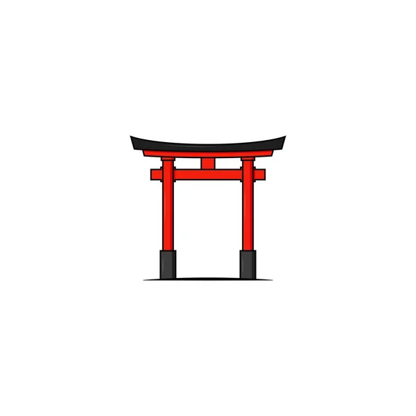 Graphismes Vectoriels Icône Porte Japonaise Traditionnelle Torii — Image vectorielle