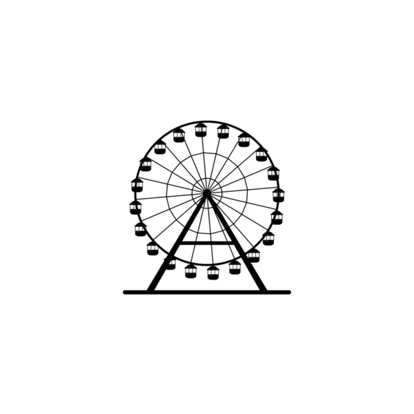 Parco Divertimenti Ferris Icona Grande Ruota Grafica Vettoriale Vettoriali Stock Royalty Free