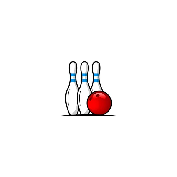 Bowling Pinnen Bal Vector Graphics — Stockvector