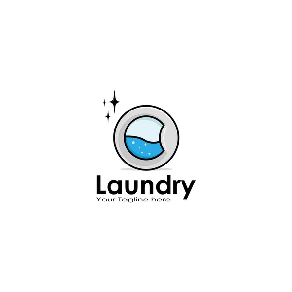 Çamaşır Logosu Tasarım Vektör Grafikleri — Stok Vektör
