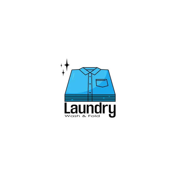 Laundry Logo Design Vector Graphics — Stock Vector