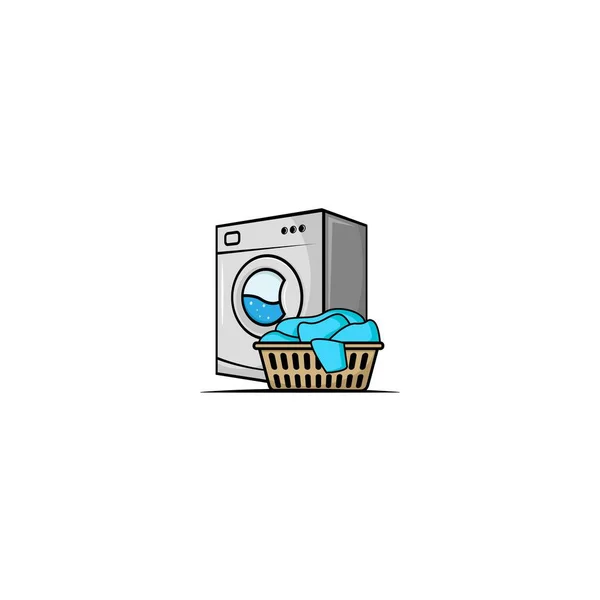 Waschmaschine Isolierte Vektorgrafik — Stockvektor