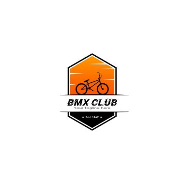 Bmx kulüp logo tasarım vektör grafikleri