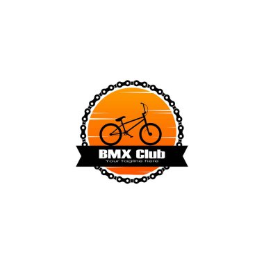 Bmx kulüp logo tasarım vektör grafikleri