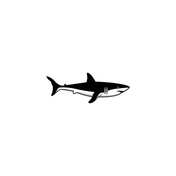 Ícone Tubarão Gráficos Vetoriais Isolados — Vetor de Stock