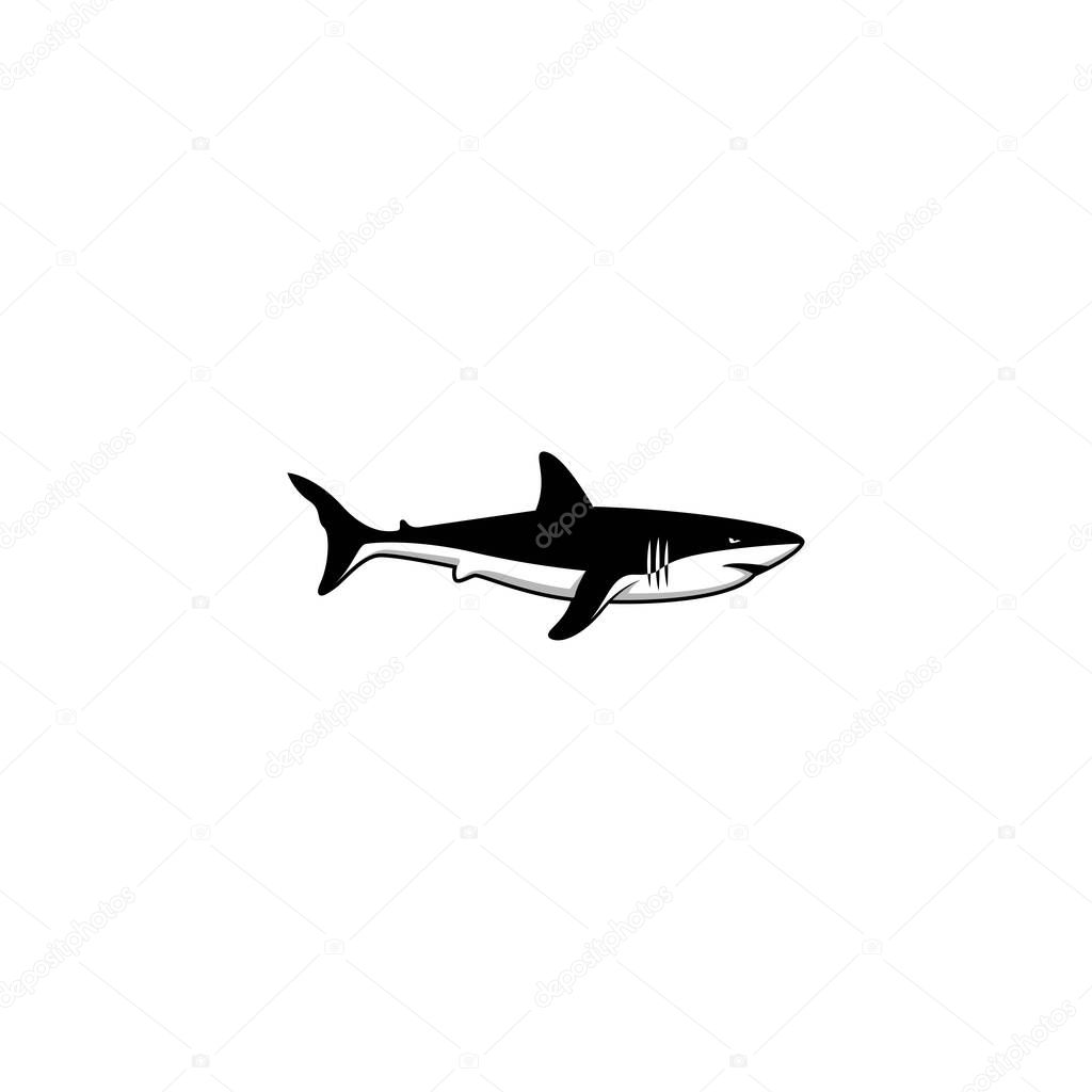 Shark icon isolated vector graphics