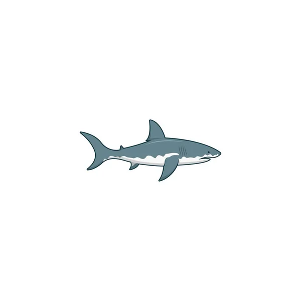 Shark Symbol Isolierte Vektorgrafik — Stockvektor