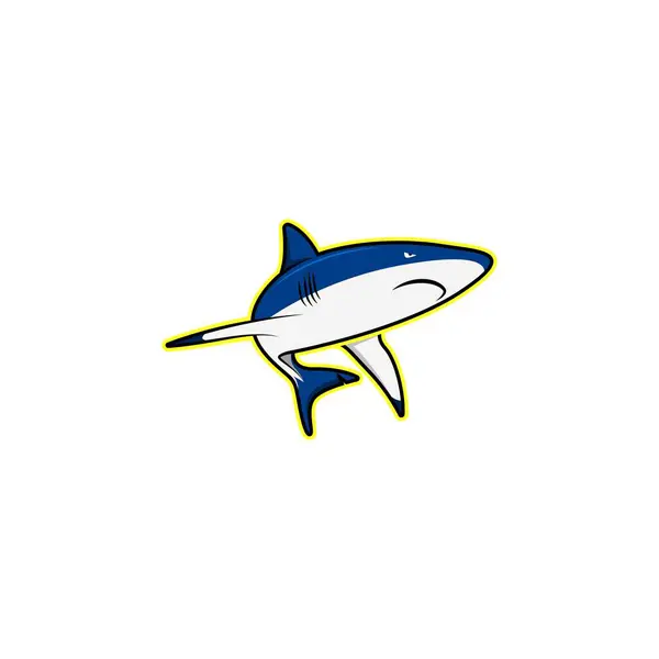 Mascote Tubarão Gráficos Vetoriais Isolados — Vetor de Stock