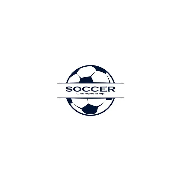 サッカー選手権ロゴデザインベクターグラフィックス ストックベクター