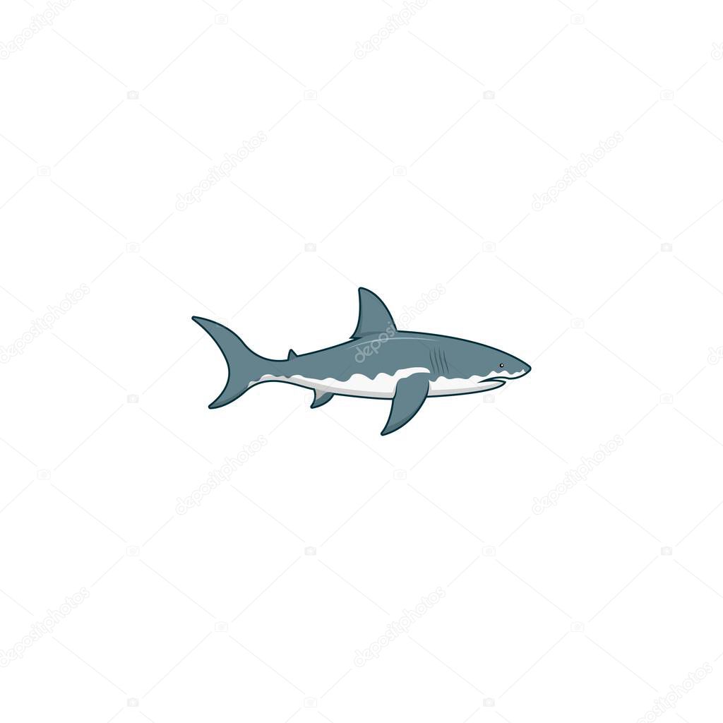 Shark icon isolated vector graphics