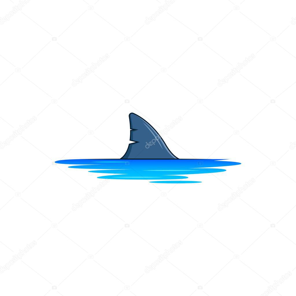 Shark fin logo isolated vector graphics