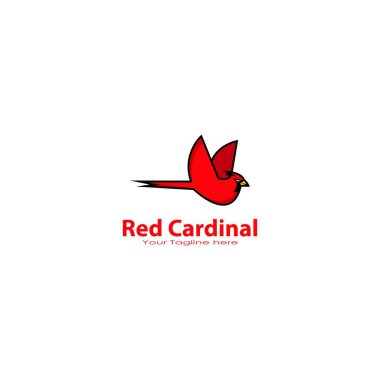 uçan kırmızı kardinal logo vektör grafikleri