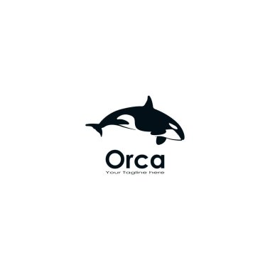 Orca balina logo vektör grafikleri