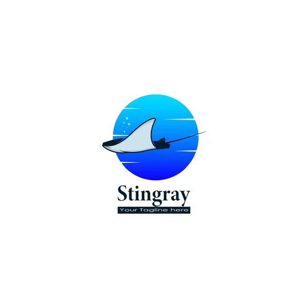Stingray Logo Design Vektorová Grafika Royalty Free Stock Ilustrace