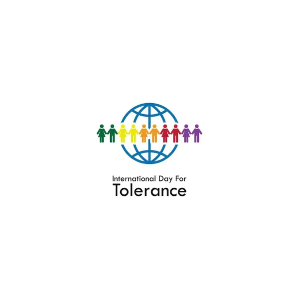 Giornata Internazionale Logo Tolleranza Etichetta Grafica Vettoriale Illustrazione Stock