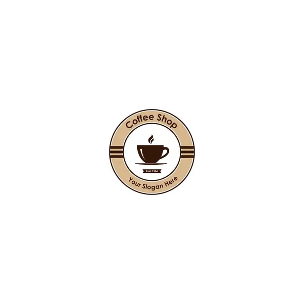 Logo Della Caffetteria Adesivo Circolare Grafica Vettoriale Dell Etichetta Vettoriali Stock Royalty Free