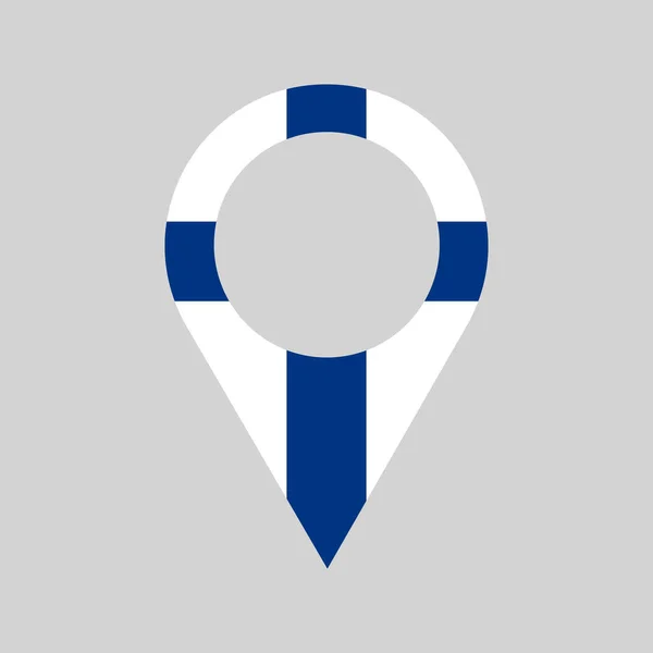 Φινλανδία Καρφίτσα Θέση Gps Δείκτης Γίνεται Στο Σύμβολο Της Φινλανδίας — Διανυσματικό Αρχείο