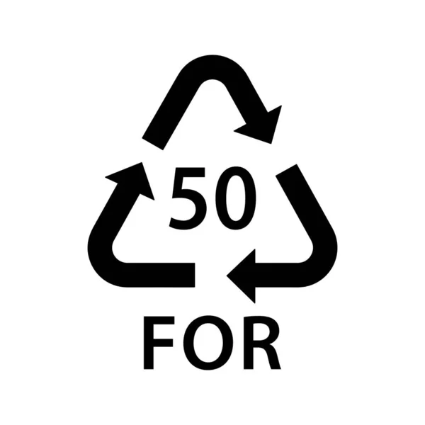 Ekologiczny Kod Recyklingu Dla Symbol Drewna Znak Ekologiczny Recyklingu Kod — Wektor stockowy