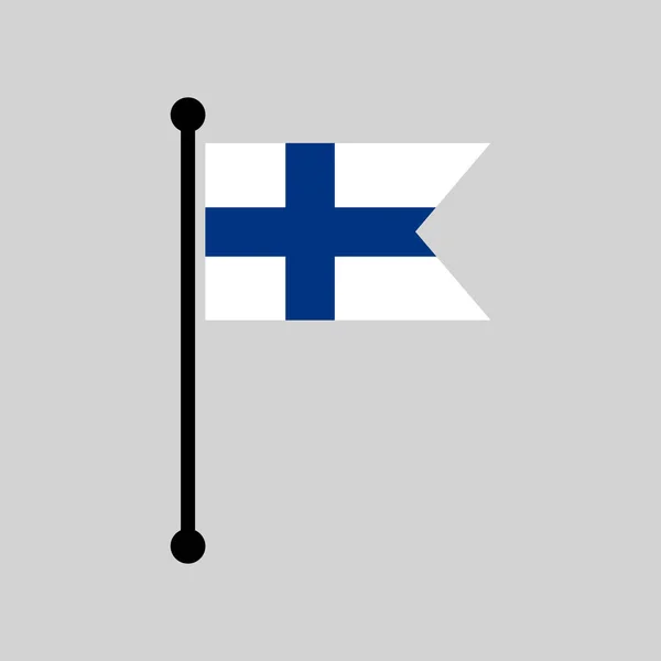 Σημαία Της Φινλανδίας Διάταξη Δείκτη Χάρτη Απλή Διανυσματική Απεικόνιση — Διανυσματικό Αρχείο