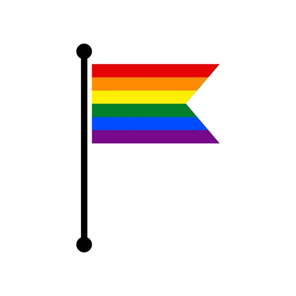 Bandeja Lgbt Orgulho Arco Íris Mapa Bandeira Layout Ponteiro Ilustração — Vetor de Stock