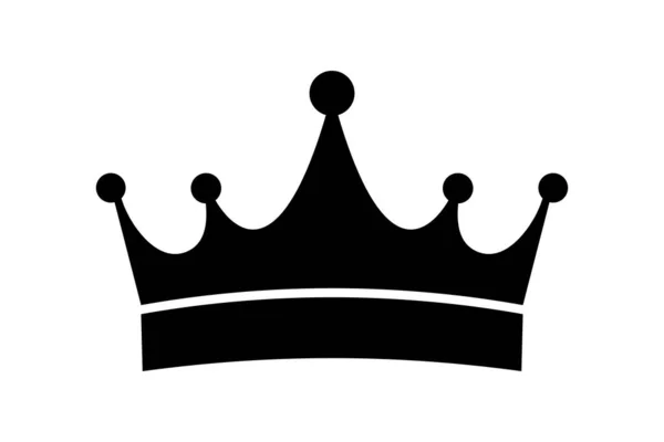 black crown icon, simple flat vector illustration, power, dominance, glory, achievement, strength and bravery symbol