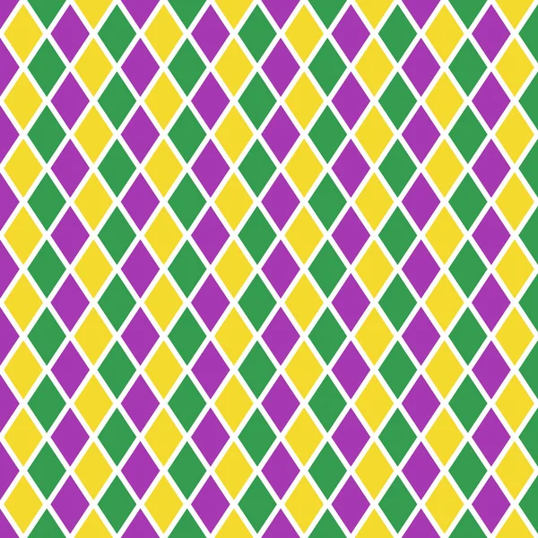 Mardi Gras deseni, soytarı kusursuz vektör deseni, yeşil, mor ve sarı, tatil süslemesi.
