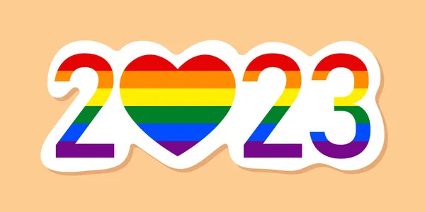 2023 Лгбт Гордость Флаг Гей Сообщество Месяц Гордости Цвета Радуги — стоковый вектор