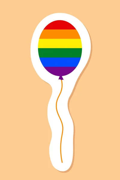 Raibow Colorido Balão Cores Bandeira Orgulho Comunidade Gay Elemento Design — Vetor de Stock
