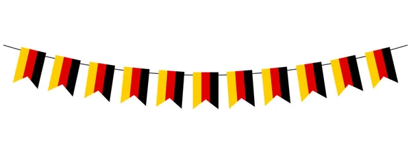 Bunting Çelenk Alman Bayrağı Flamaları Alman Vatansever Bayrağı Dekoratif Vektör — Stok Vektör