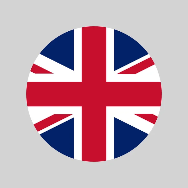 Fabriqué Royaume Uni Rond Avec Des Couleurs Drapeau National Britannique — Image vectorielle