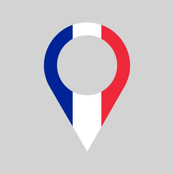Französisch Standort Pin Gps Marker Frankreich Symbol Gemacht Finden Sie — Stockvektor