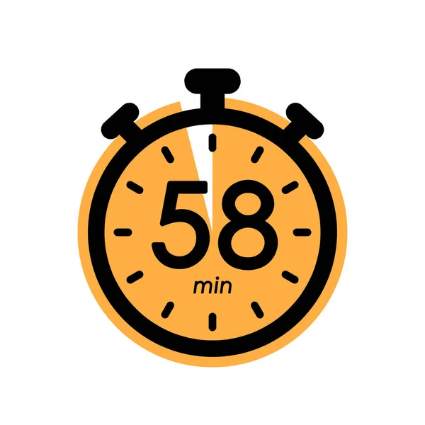 Icône Chronomètre Minutes Symbole Minuterie Temps Cuisson Temps Application Cosmétique — Image vectorielle
