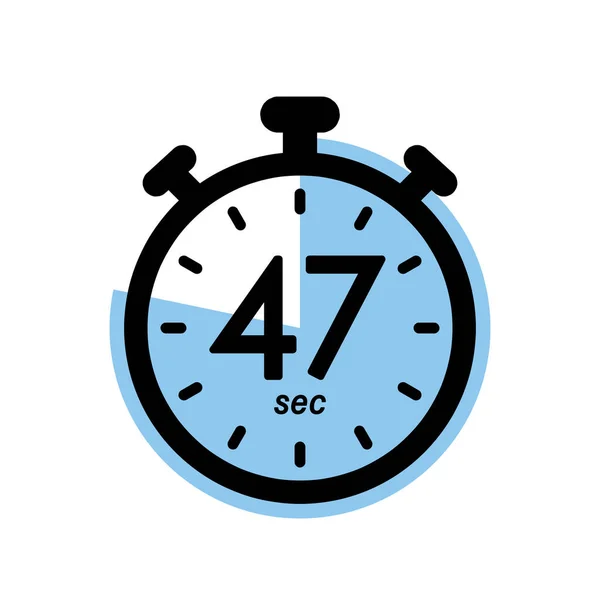 Quarante Sept Secondes Icône Chronomètre Symbole Minuterie Secondes Attente Illustration — Image vectorielle