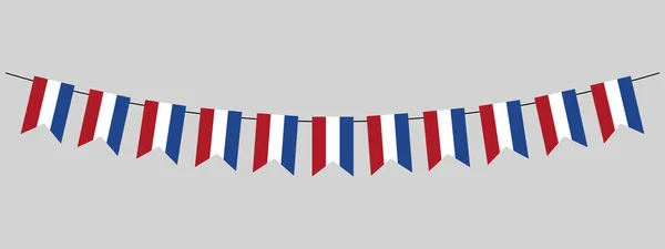 Flaga Holandii Girlanda Proporzec Linie Imprezę Karnawał Festiwal Uroczystość Dzień — Wektor stockowy