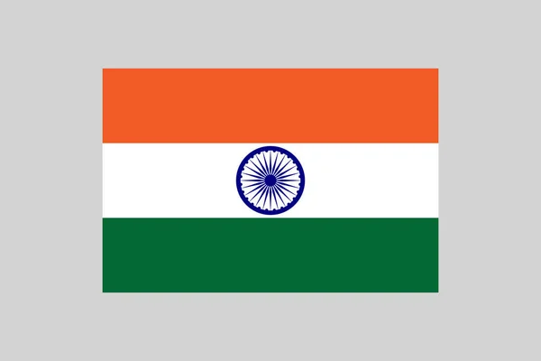 Bandera India Bandera India Proporción Tiranga Elemento Diseño Vectorial Sobre — Vector de stock