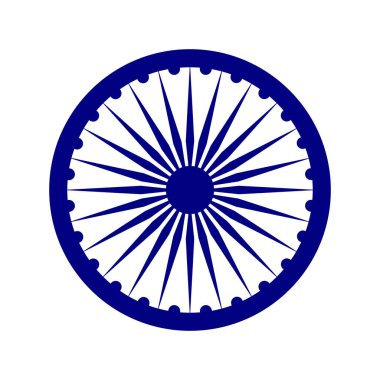 Ashoka Çakra Hint Sembolü, Hindistan Bayrak Kodu, mavi vektör tasarım elementi
