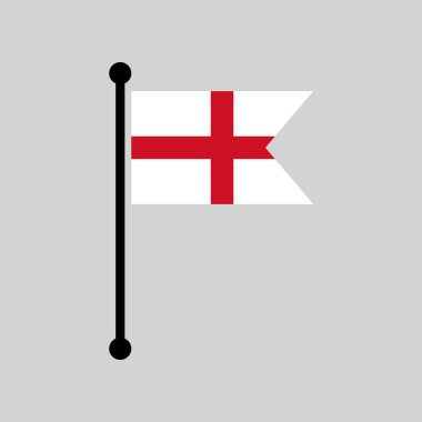 İngiltere bayrak direği, bayrak haritası işaretleyici düzeni, vektör tasarım ögesi