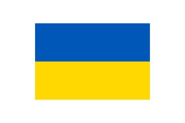 Ukrayna Ulusal Bayrağı, 2: 3 oranında Ukrayna bayrağı, beyaz zemin üzerinde basit bir vektör unsuru