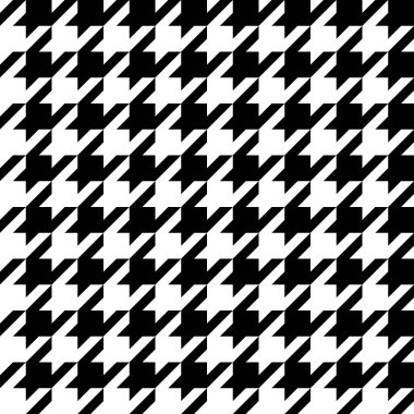 Houndstooth siyah ve beyaz pürüzsüz desen, köpek vektör arkaplan