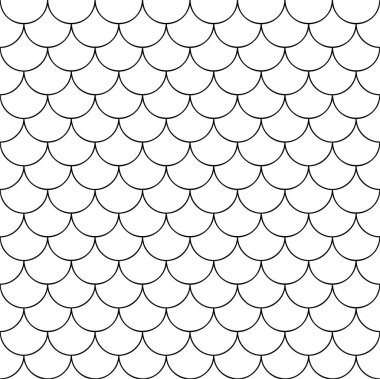 balık pulu deseni, deniz kızı, ejderha, yılan pulu, balık derisi deseni, siyah çizgi sanat çizimi illüstrasyonu